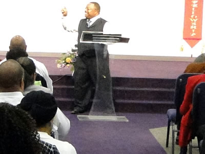 Bishop Johnson preaching